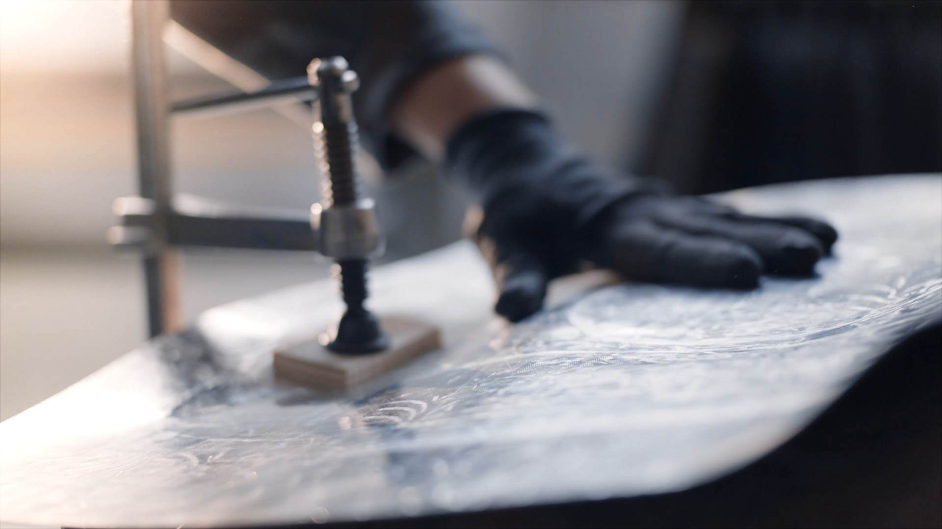 A person holding a stamp